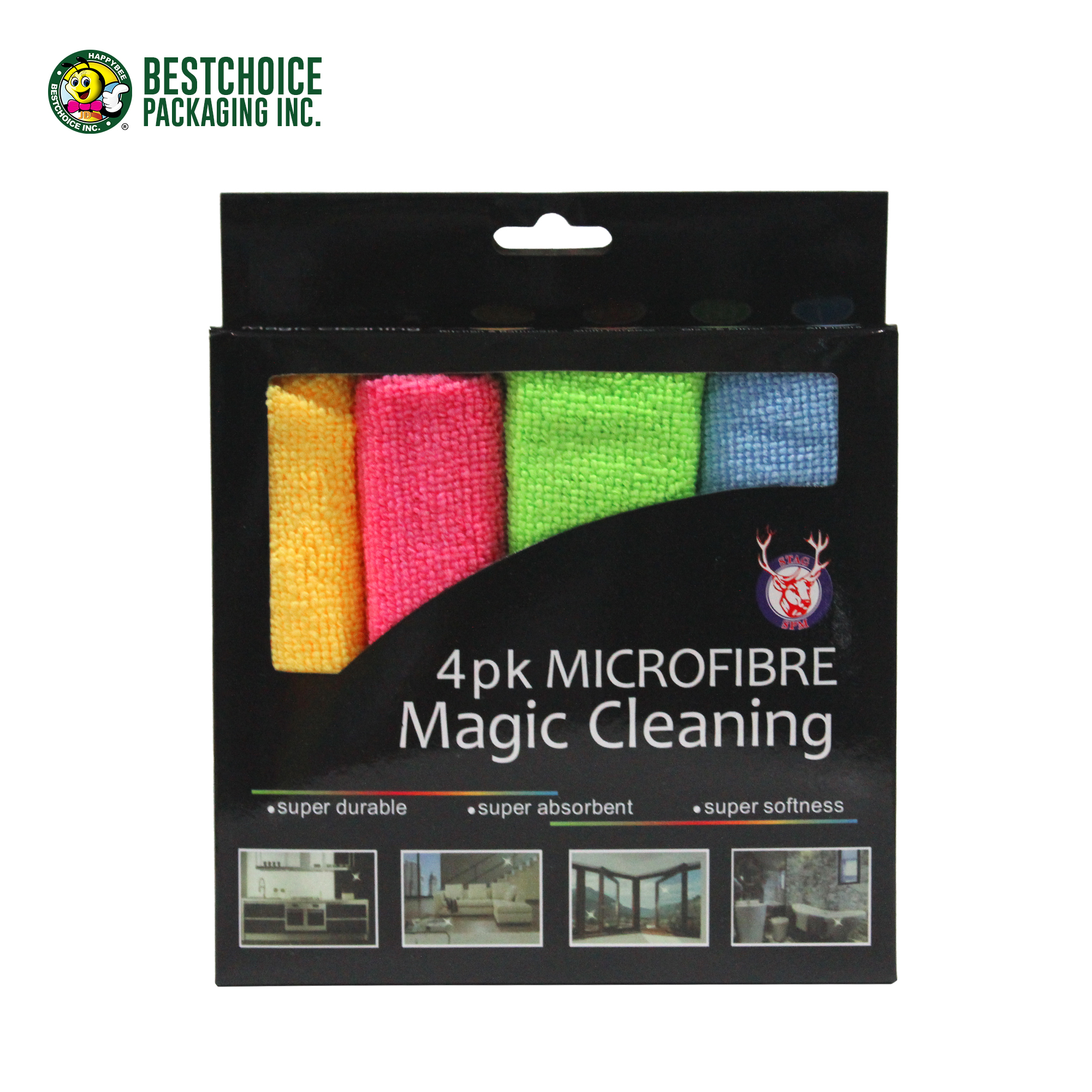 Stag Microfiber Face Towel (Assorted) Bestchoice